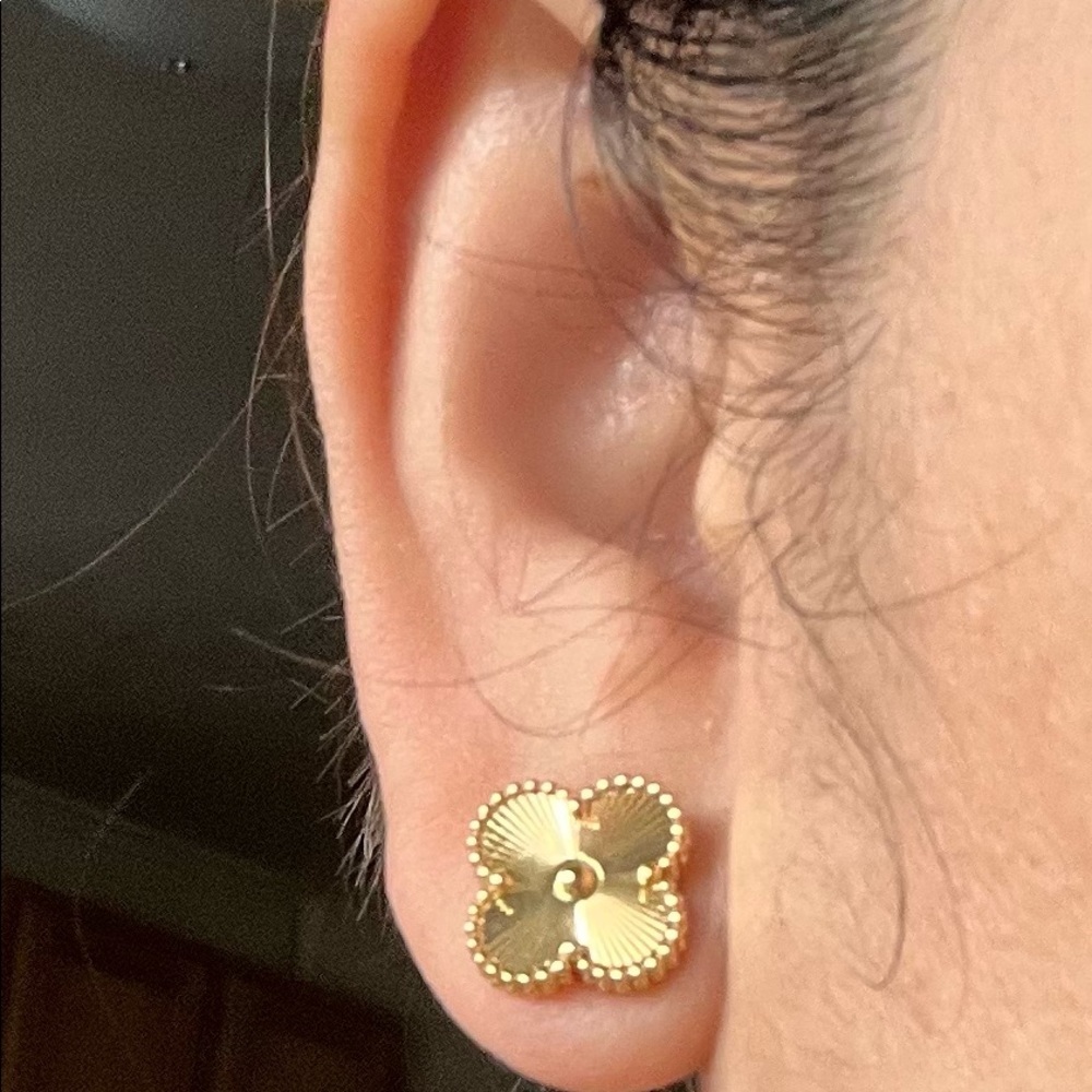 hk settings gold in 18k, 5.4grams earrings real gold 15mm